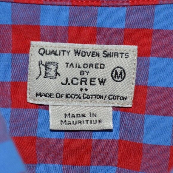J CREW Medium Plaid Cotton Long Sleeve Shirt - Picture 3 of 4